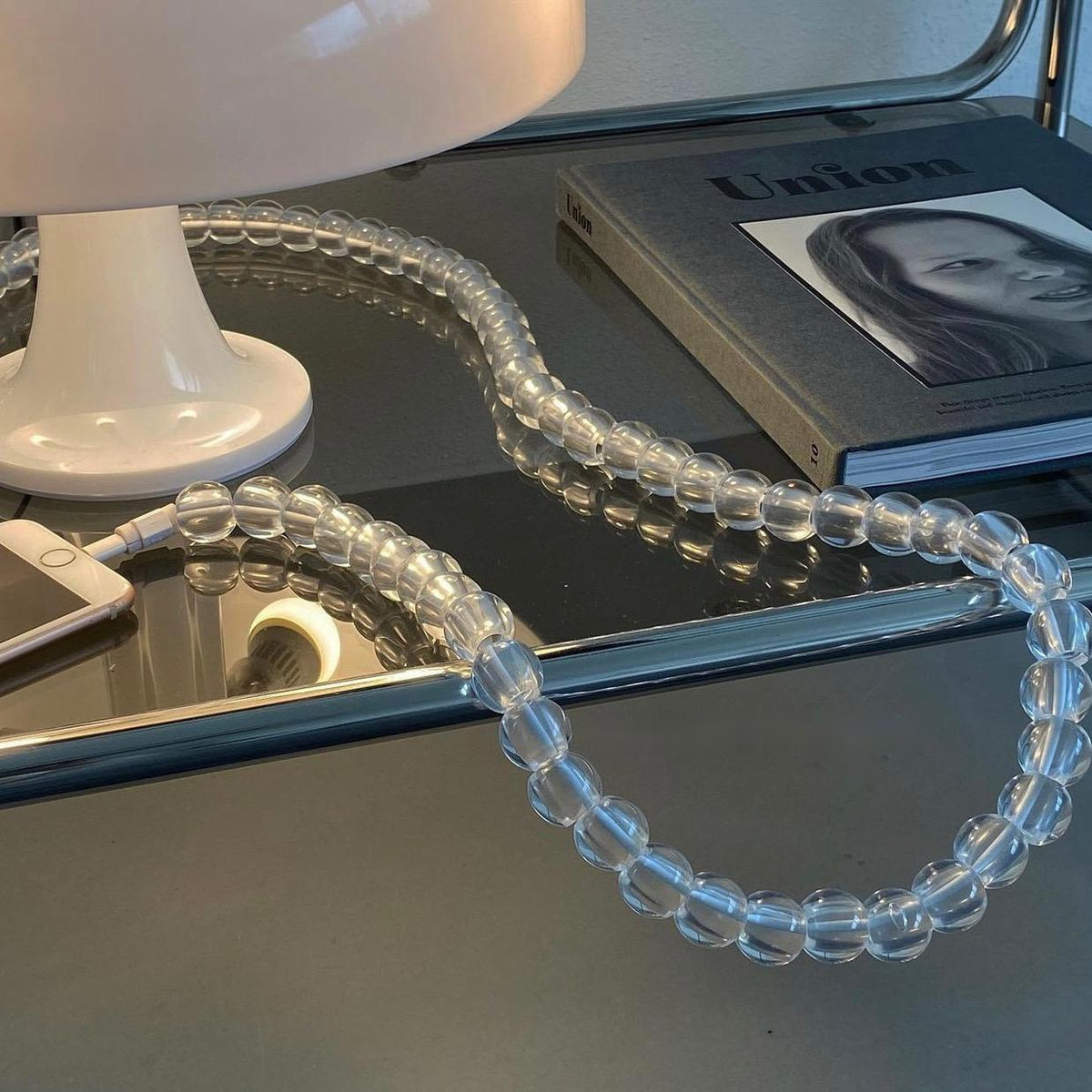 Transparent Bead Mobile Phone Data Cable