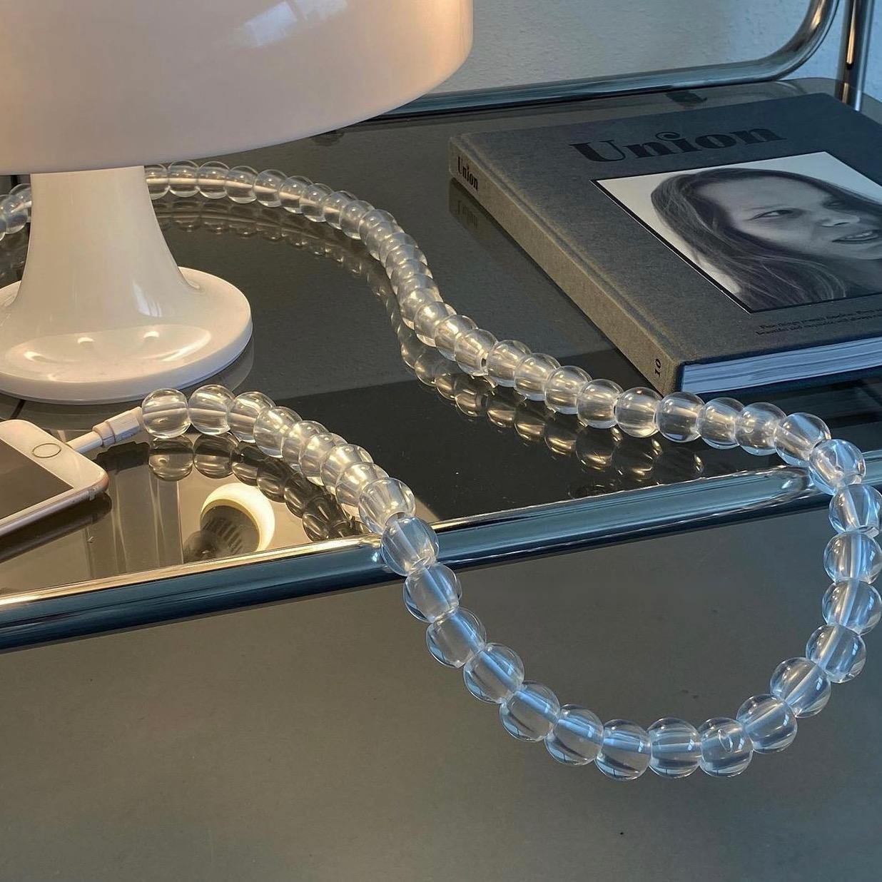 Transparent Bead Mobile Phone Data Cable