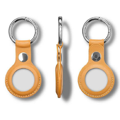 AirTag Protective Case, Location Tracker Leather Case, PU Anti-theft Device Keychain Pendant