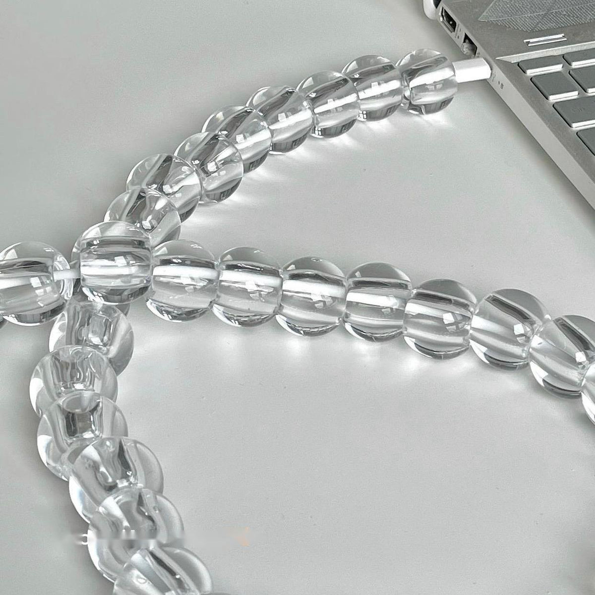 Transparent Bead Mobile Phone Data Cable