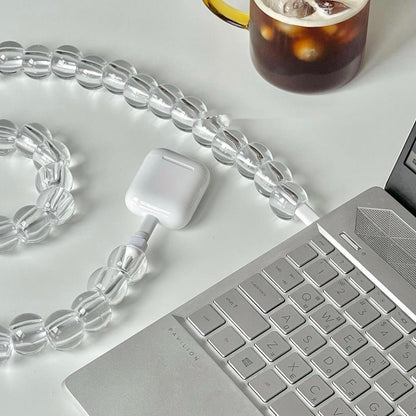 Transparent Bead Mobile Phone Data Cable